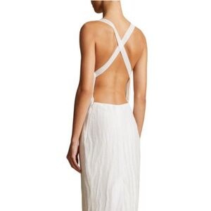 Khaite Fabia white Midi dress